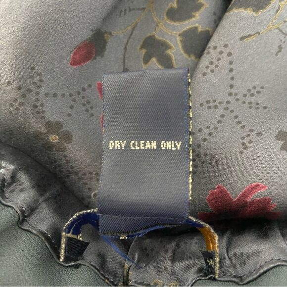 Y2K Gray Floral 100% Silk Midi Slip Skirt Dainty Fairycore Feminine Dark Romance - Picture 10 of 14